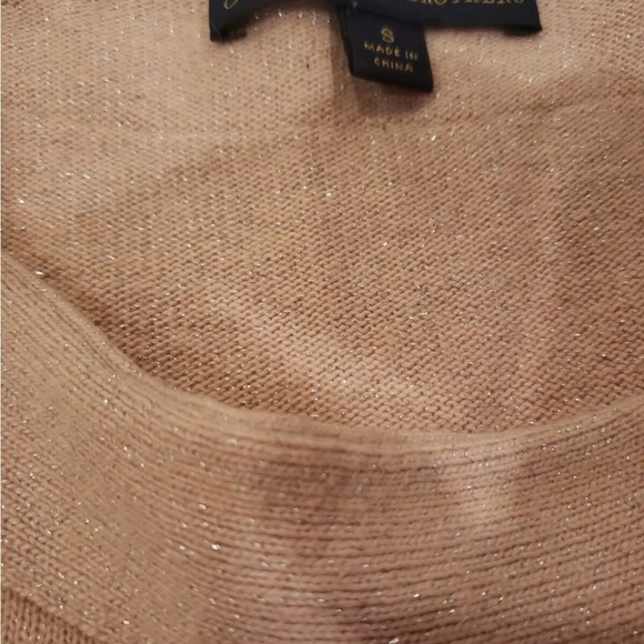 346 Brooks Brothers Scoop Neck Pullover Sweater Mettalic Blush Size S - Picture 6 of 6